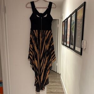 Urban Outfitters Reverse Black and Tan Asymmetrical Dress
